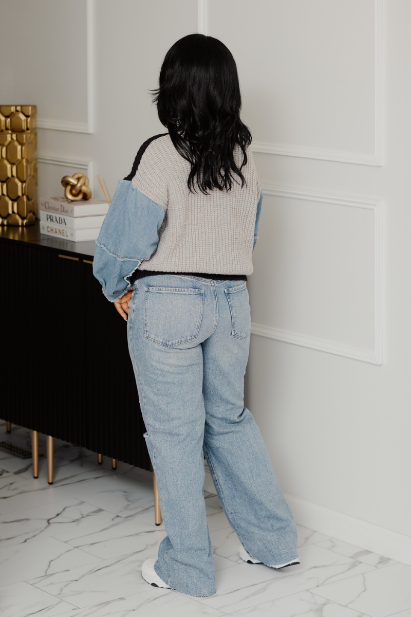 WARM DENIM SWEATER
