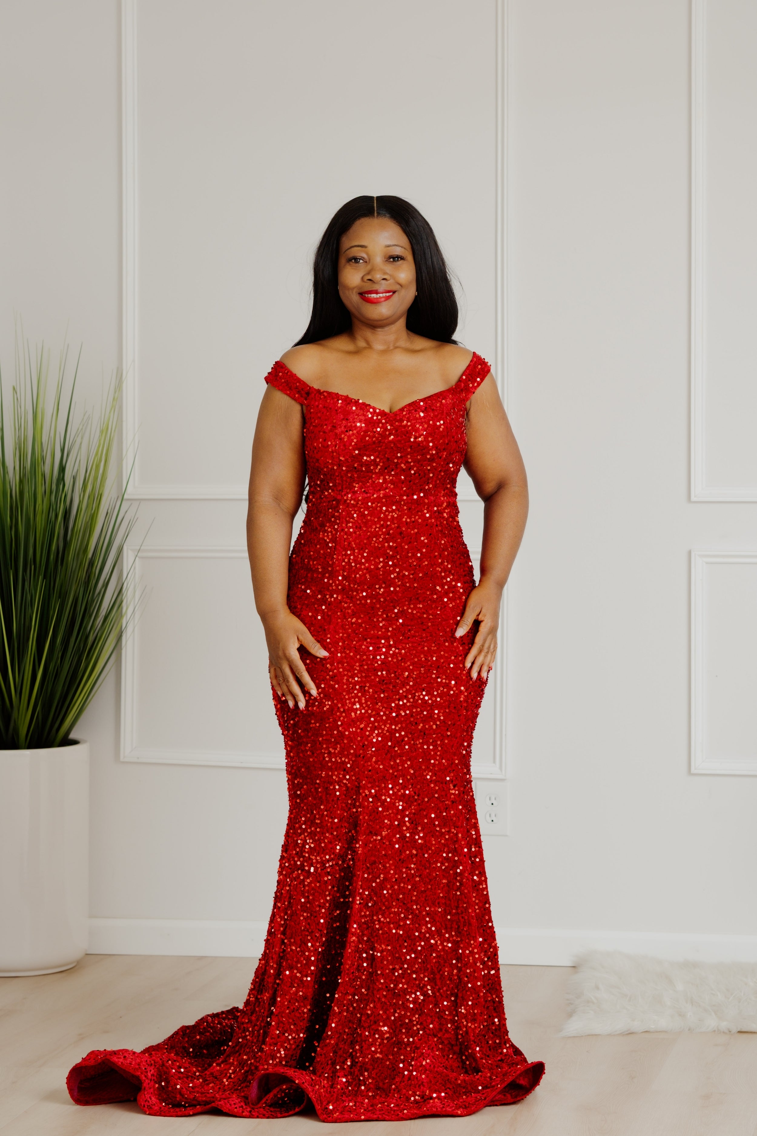 EMPRESS IN RED DRESS