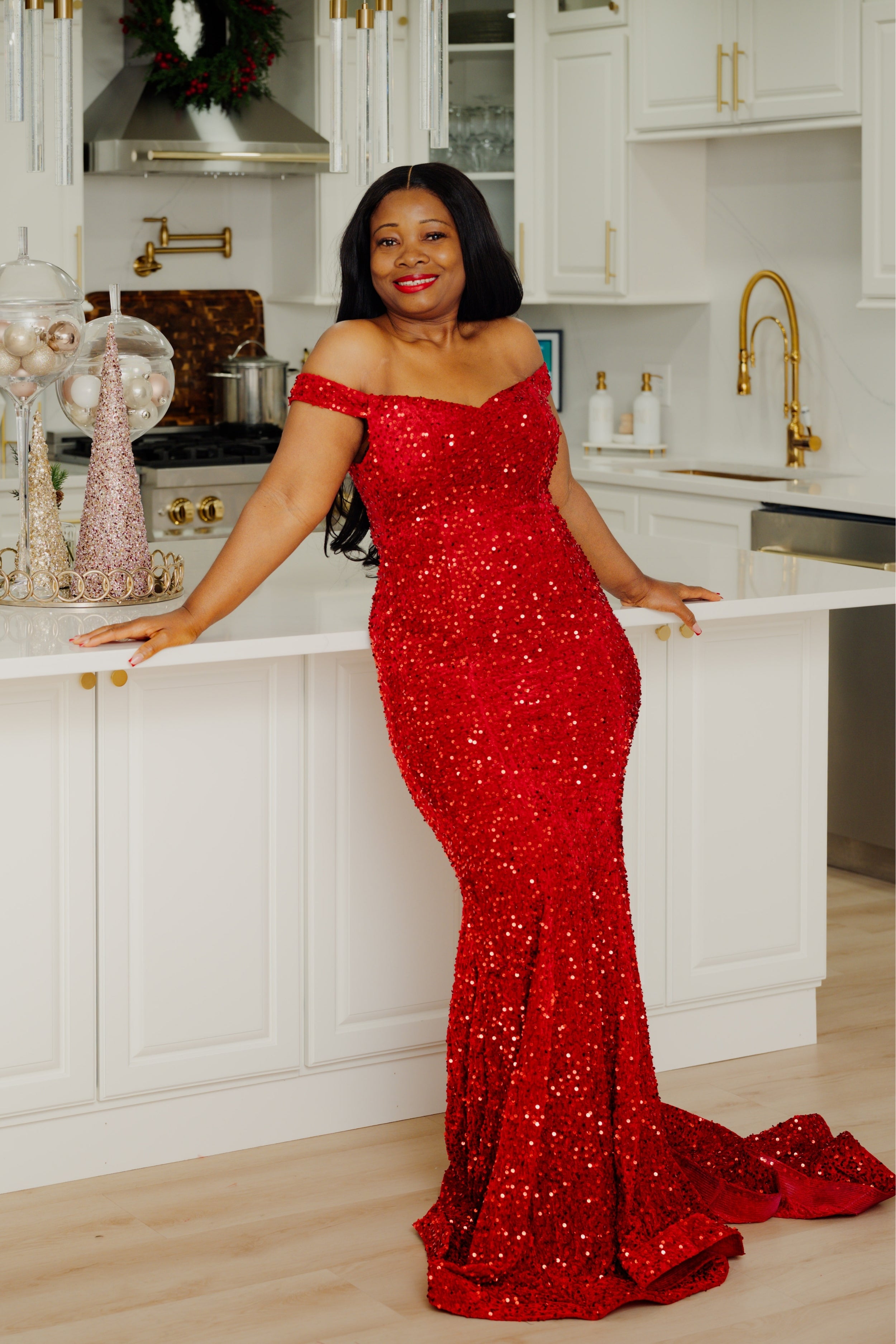 EMPRESS IN RED DRESS